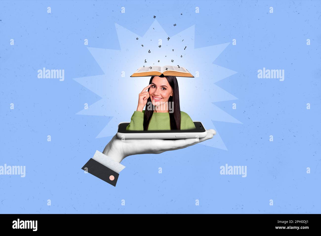 Digital Online Artificial Intelligence Conceptual Collage Pretty Girl Digital online artificial intelligence conceptual collage pretty girl