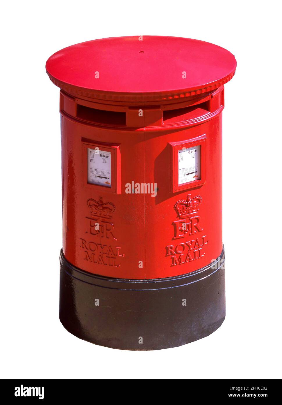 Royal Mail Type E pillar box, Eastgate Street, Chester, Cheshire, England, United Kingdom Stock Photo