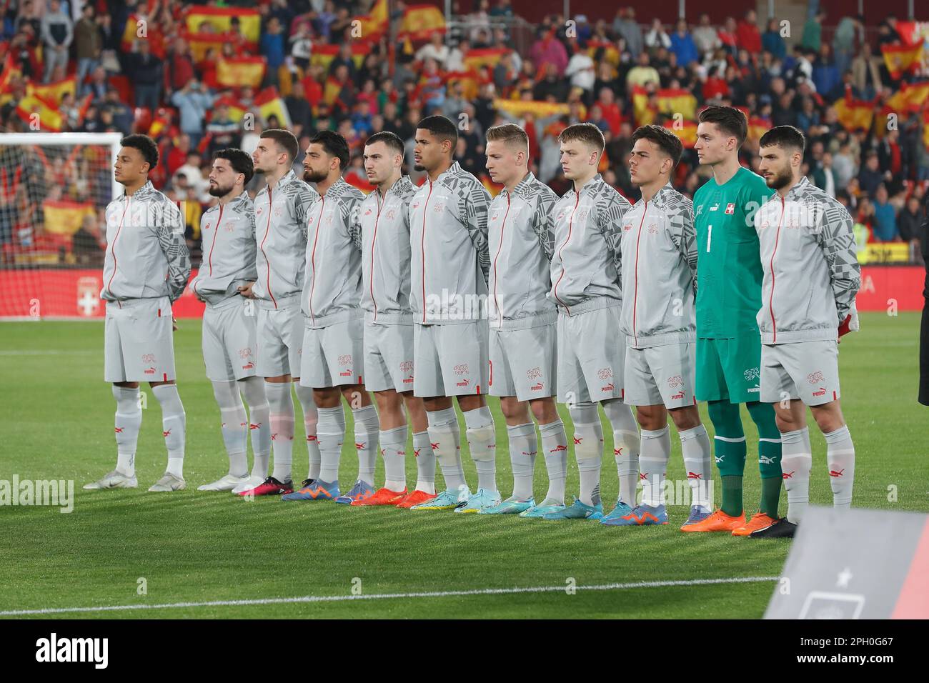 Almeria, Spain. 24th Mar, 2023. U21 Switzerland team group line-up (SUI