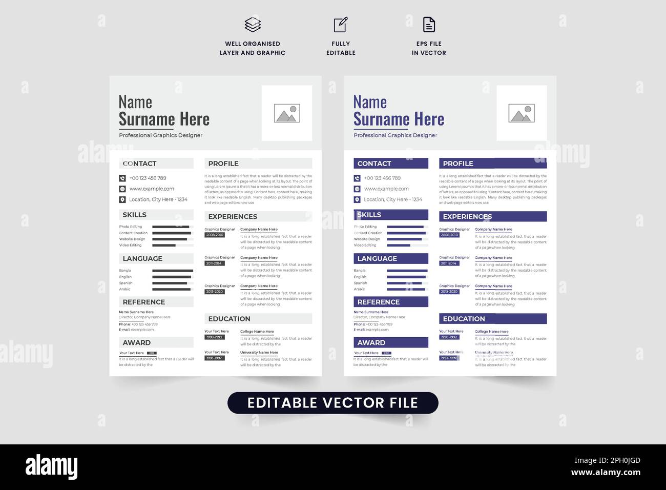 creative-resume-template-vector-with-photo-placeholders-job