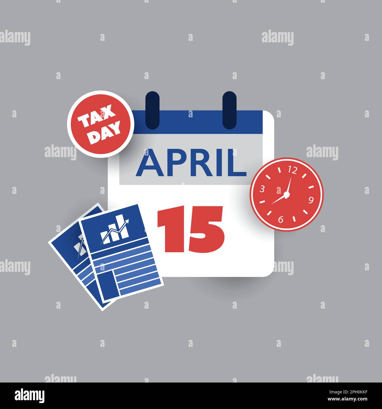 Colorful Tax Day Reminder Concept - Calendar Design Template - USA Tax  Deadline, Due Date for IRS Federal Income Tax Returns: 15 April Stock  Vector Image & Art - Alamy