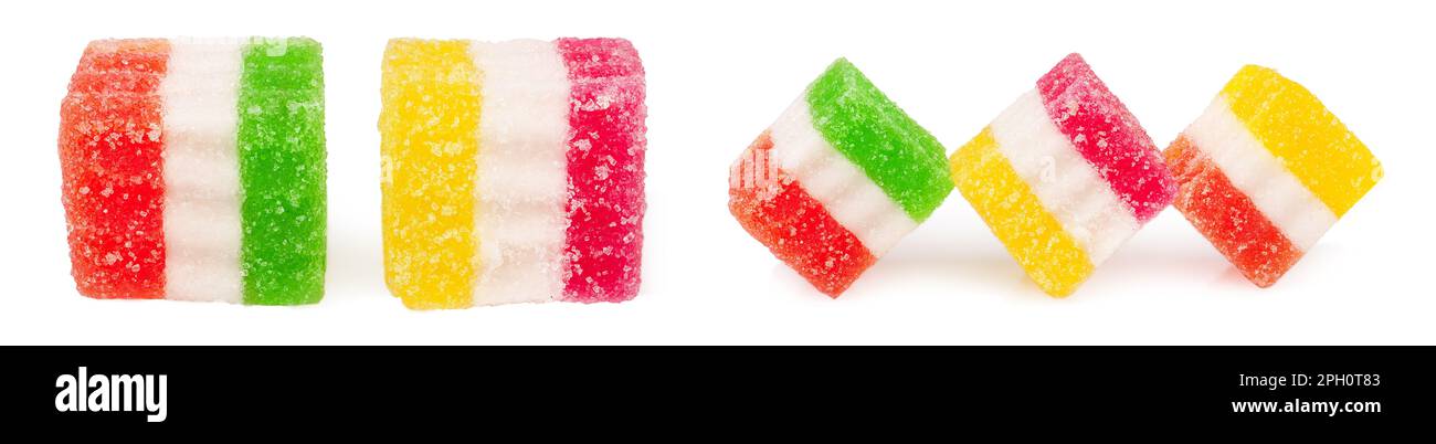 Sweet jelly candy isolated against a white background Stock Photo - Alamy