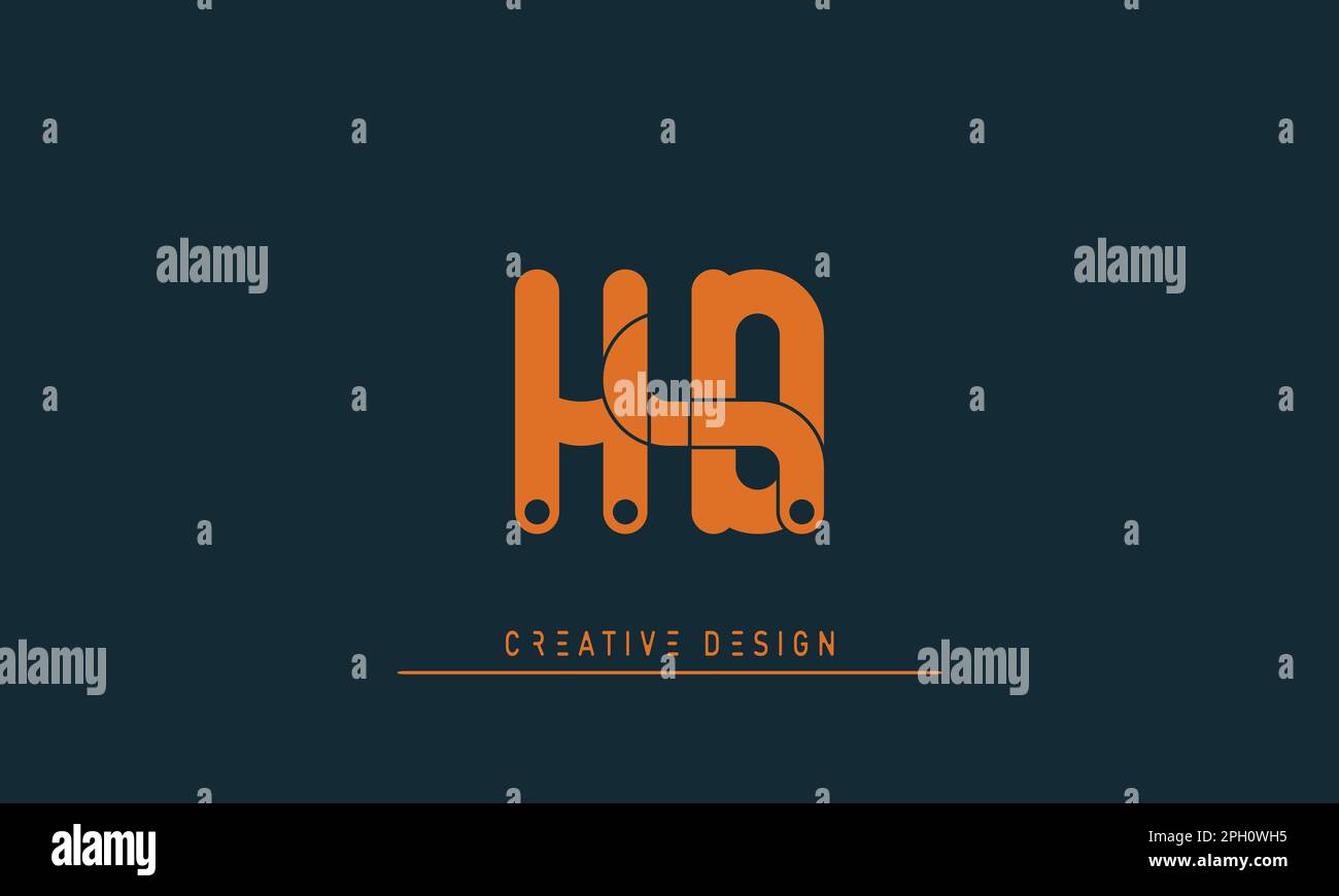 Alphabet letters Initials Monogram logo HD , DH Stock Vector