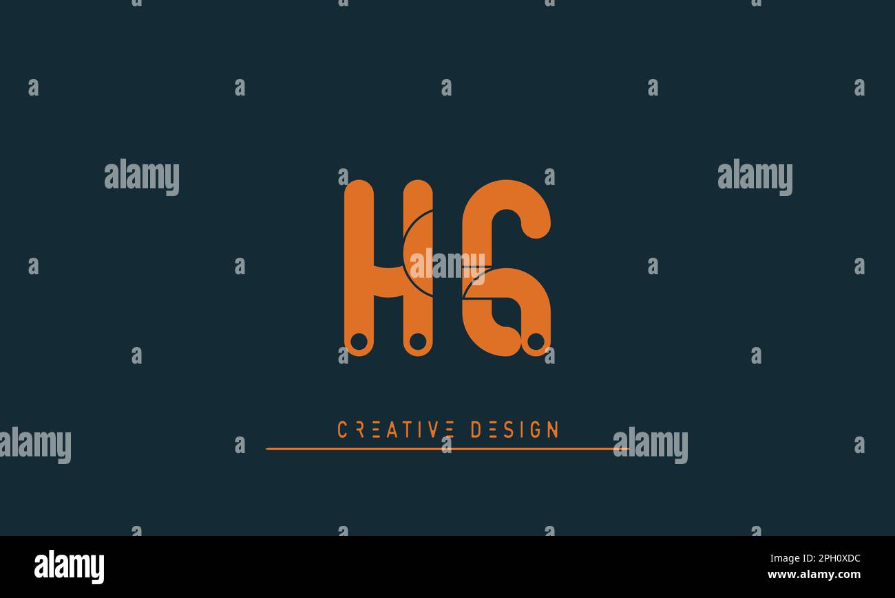 Alphabet letters Initials Monogram logo HG , GH Stock Vector