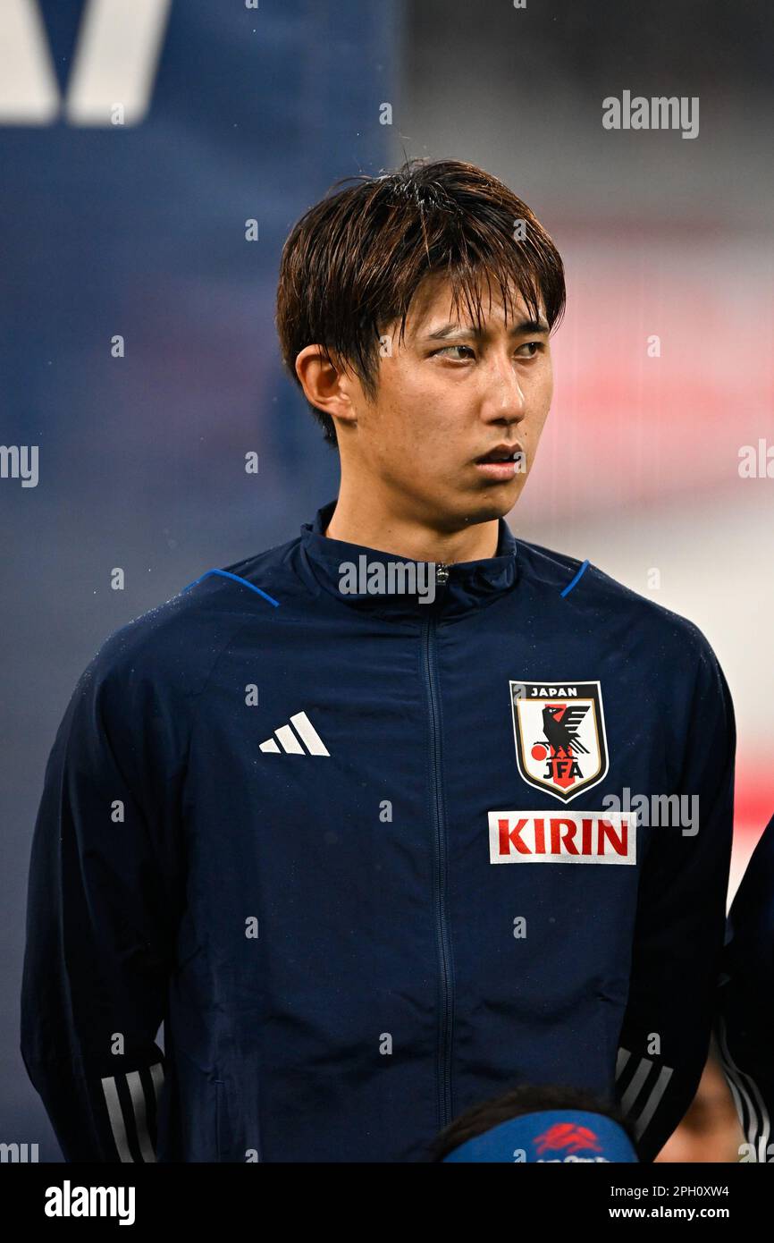 TOKYO, JAPAN - MARCH 24: Hiroki Ito of Japan prior to the International Friendly match between Japan and Uruguay at the National Stadium on March 24, 2023 in Tokyo, Japan (Photo by Pablo Morano/BSR Agency) Stock Photo