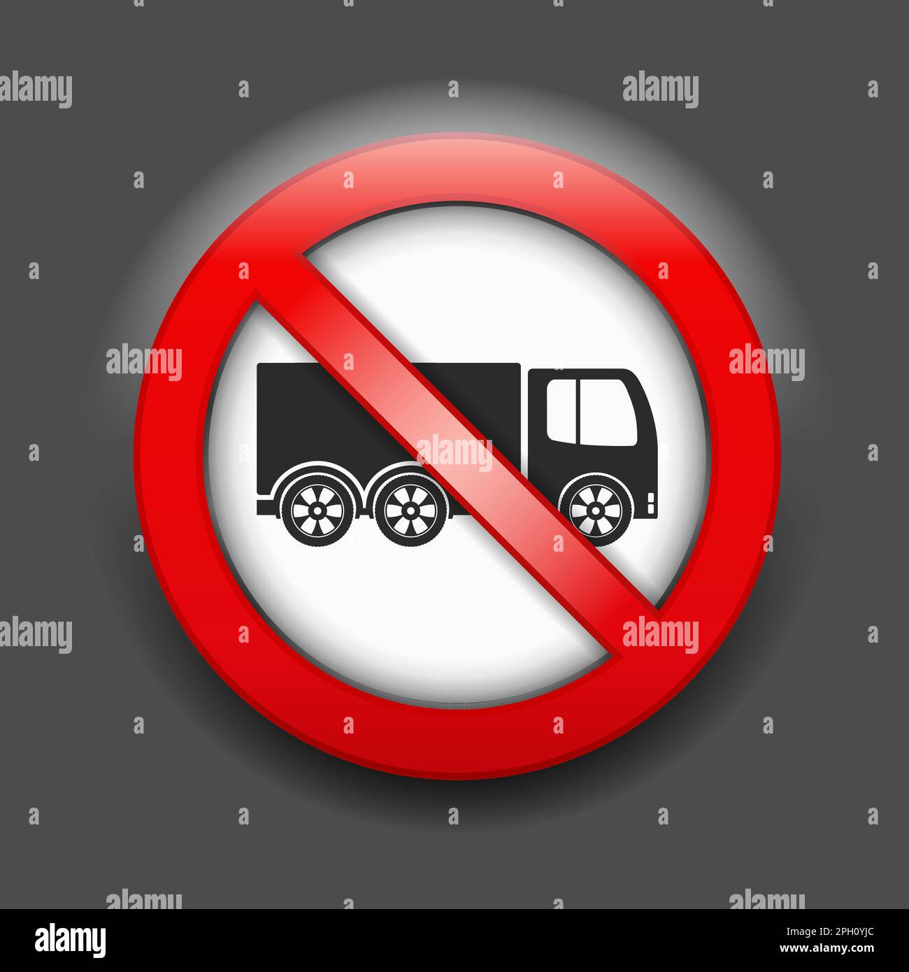 No trucks sign, vector eps10 illustration Stock Vector