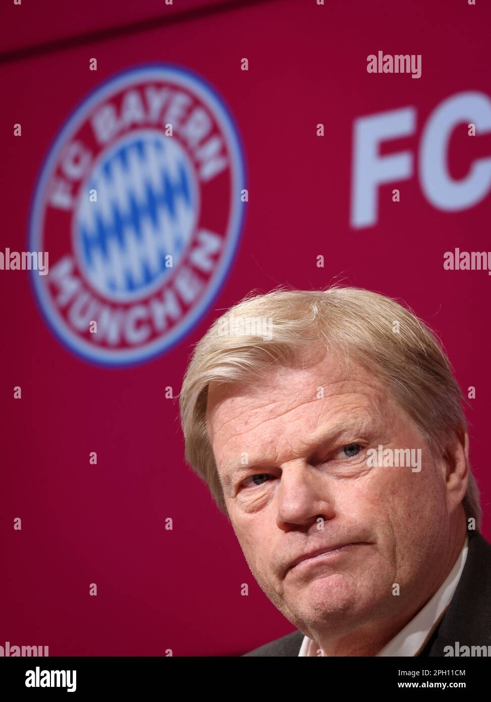 Munich, Germany. 25th Mar 2023. MUNICH, GERMANY - MARCH 25: Presentation of the new Head Coach Thomas Tuchel of FC Bayern Munechen at Allianz Arena on March 25, 2023 in Munich, Germany.    Oliver Kahn CEO of Bayern Muenchen  PrŠsentation von Trainer Coach Thomas Tuchel of Bayern Muenchen in der MŸnchner Allianz Arena  Fussball 1 . Bundesliga Saison 2022 / 2023  © diebilderwelt / Alamy Live News Stock Photo