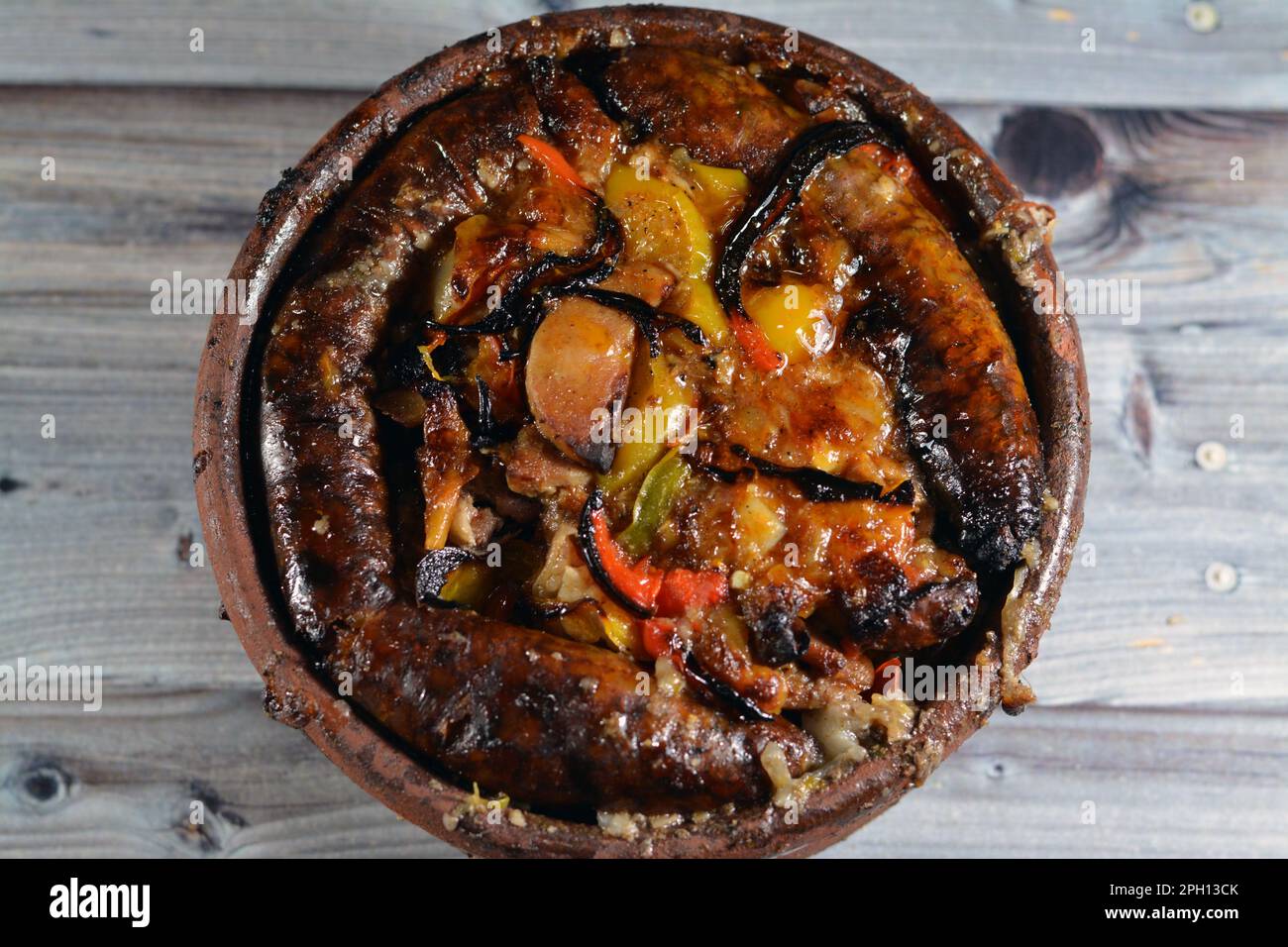 Traditional Egyptian mixture of lamb meat, sausage mumbar intestines