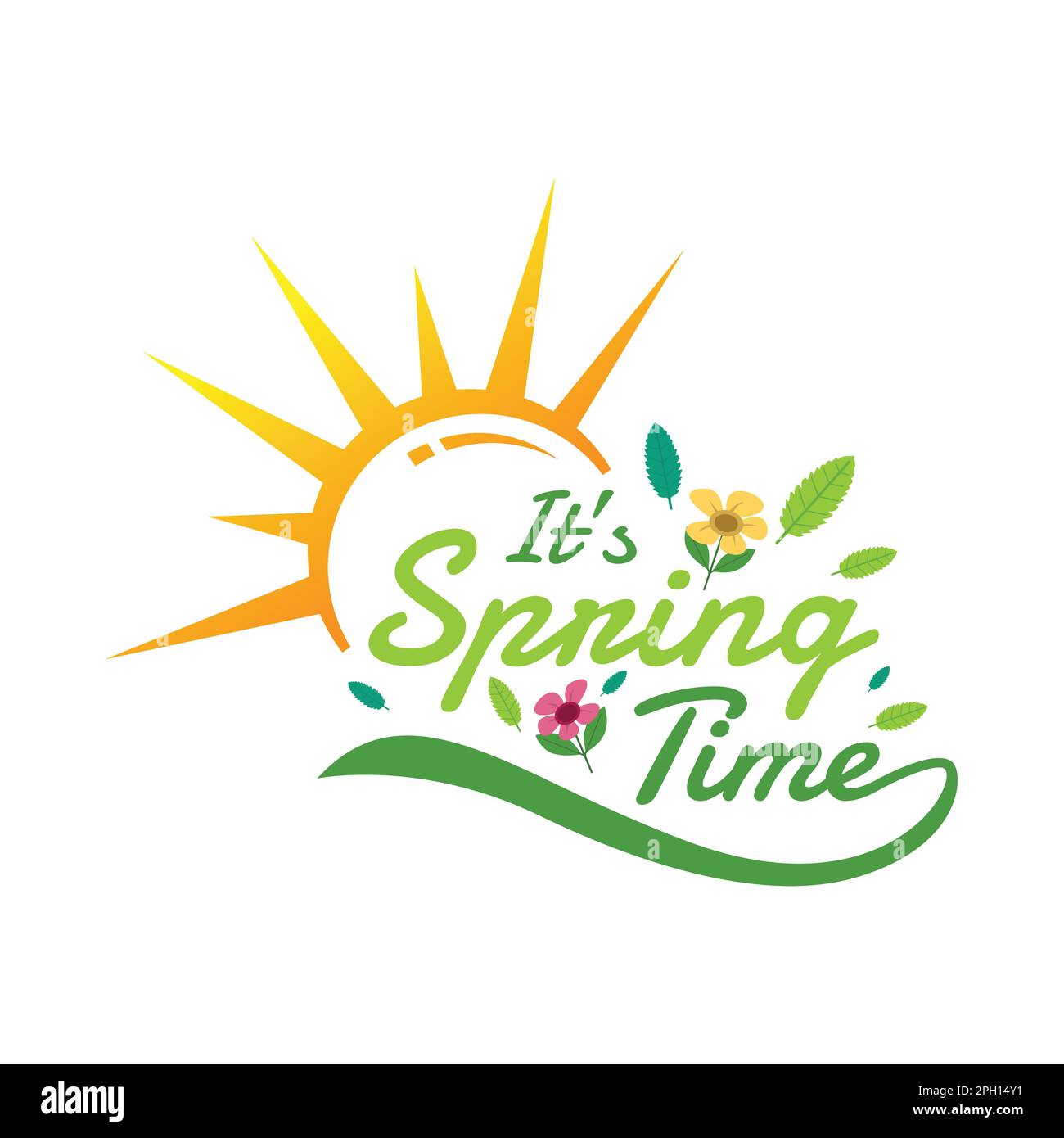 Seasonal spring logo design vector. Fresh spring logo design with ...