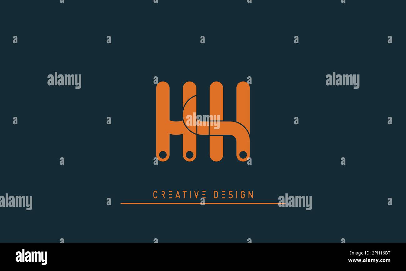 Alphabet letters Initials Monogram logo HH Stock Vector