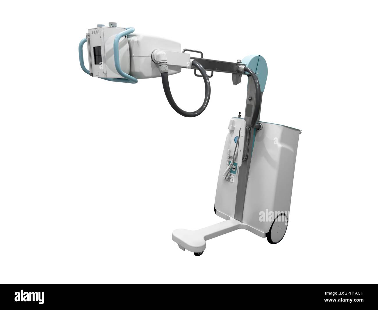 X-ray machine as medical scanner quipment isolated on white background ...