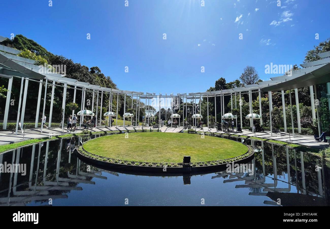 The Calyx is the Royal Botanic Garden Sydney’s new world-class horticultural exhibition space Stock Photo