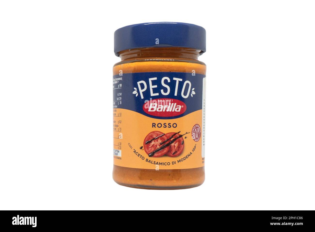 Yerevan, Armenia, March 14, 2023 Barilla Pesto sauce in glass can