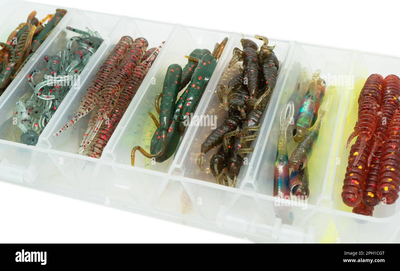 https://c8.alamy.com/comp/2PH1CGT/jig-silicone-fishing-lures-in-plastic-tackle-lure-box-silicone-fishing-baits-isolated-colorful-baits-fishing-spinning-bait-silicone-soft-plastic-b-2PH1CGT.jpg