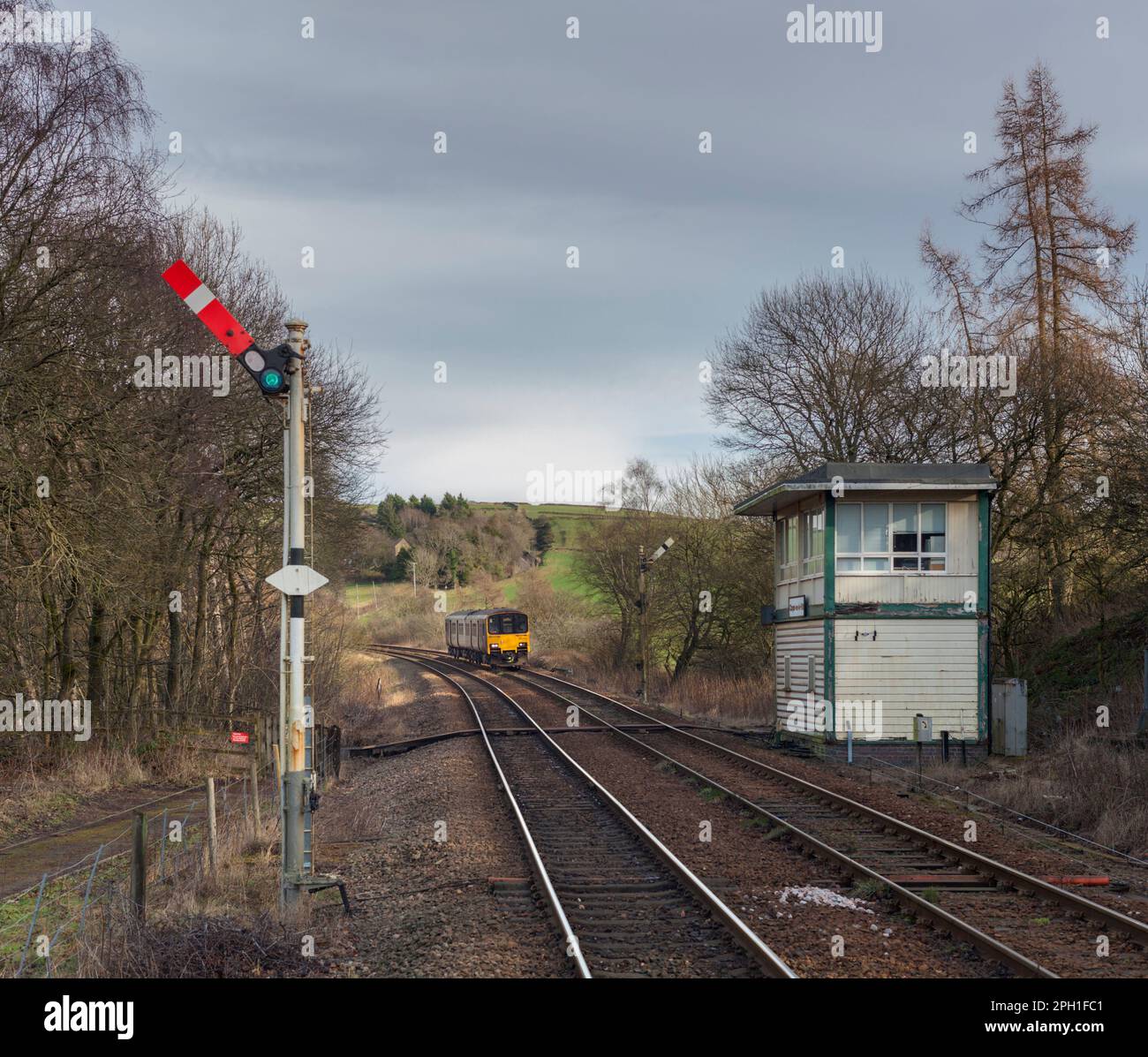 Northern Rail class 150 Diesel multiple unit train 150102 passing the
