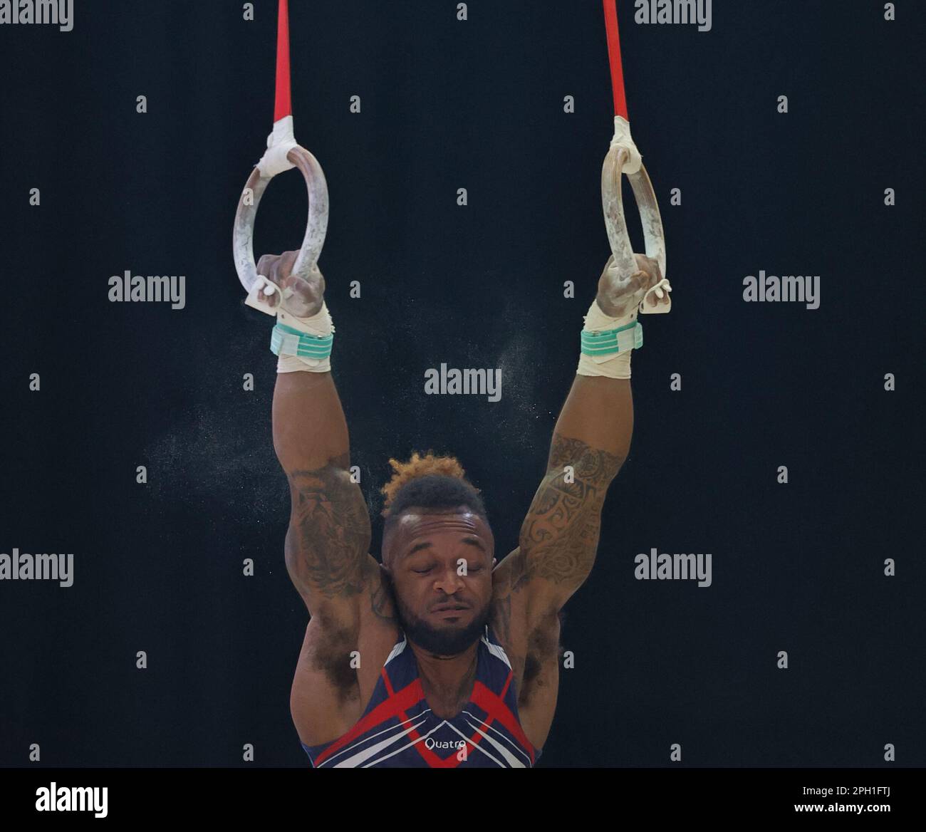 Exhibition Centre, Liverpool, UK. 25th Mar, 2023. British Gymnastics Championships Day 3; Men's Individual All-Around Final Parallel Bars - Courtney Tulloch (South Essex GC) Credit: Action Plus Sports/Alamy Live News Stock Photo