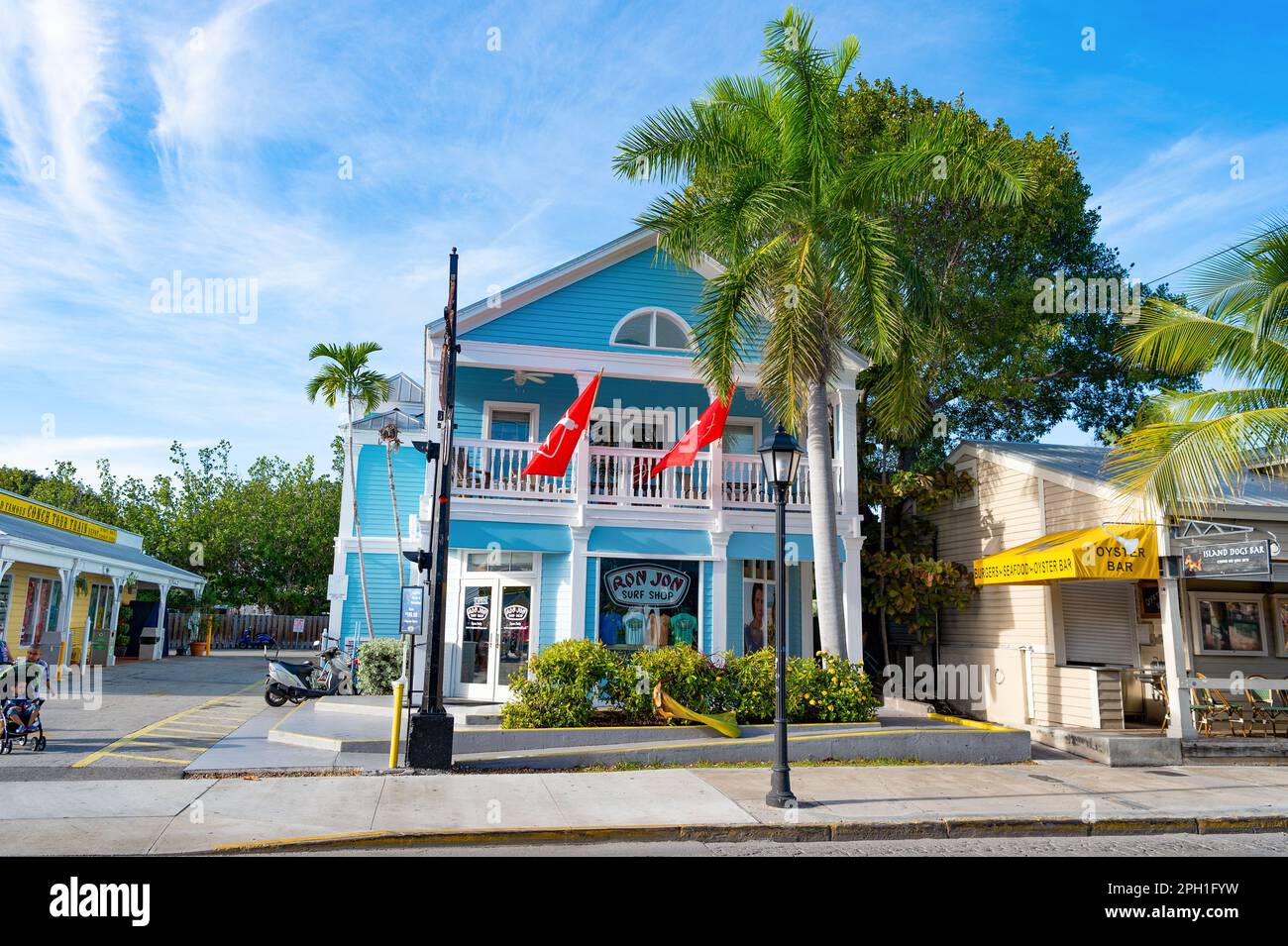 Key West, Florida USA - December 26, 2015: ron jon surf shop storefront. Stock Photo