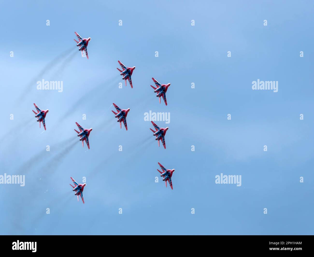 Moscow Russia Zhukovsky Airfield 31 August 2019: aerobatic team swifts ...