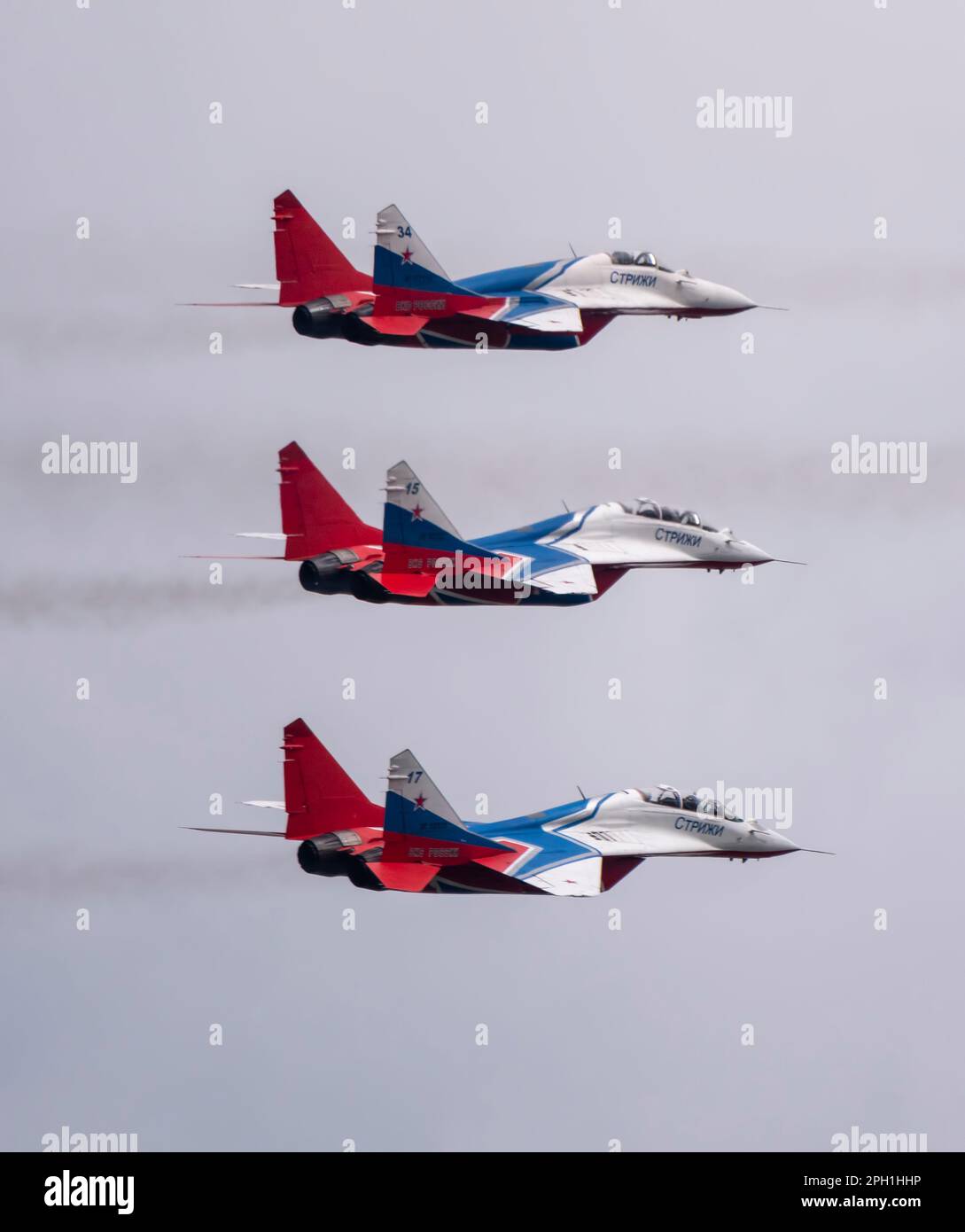 Moscow Russia Zhukovsky Airfield 31 August 2019: aerobatic team swifts ...