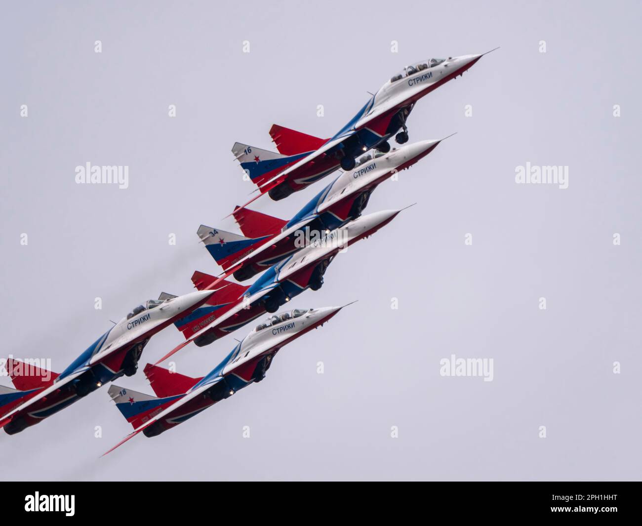 Moscow Russia Zhukovsky Airfield 31 August 2019: aerobatic team swifts ...
