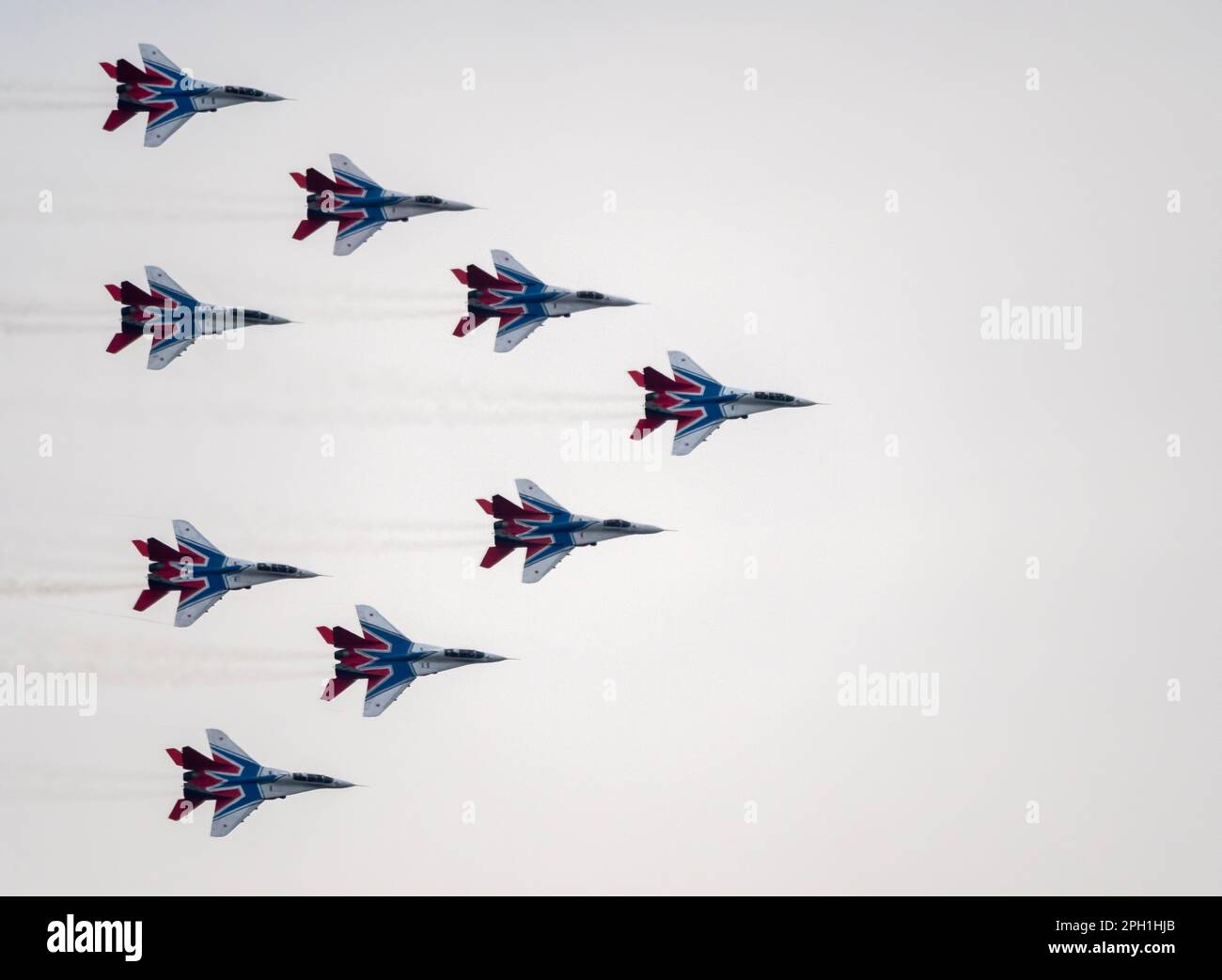 Moscow Russia Zhukovsky Airfield 31 August 2019: aerobatic team swifts ...