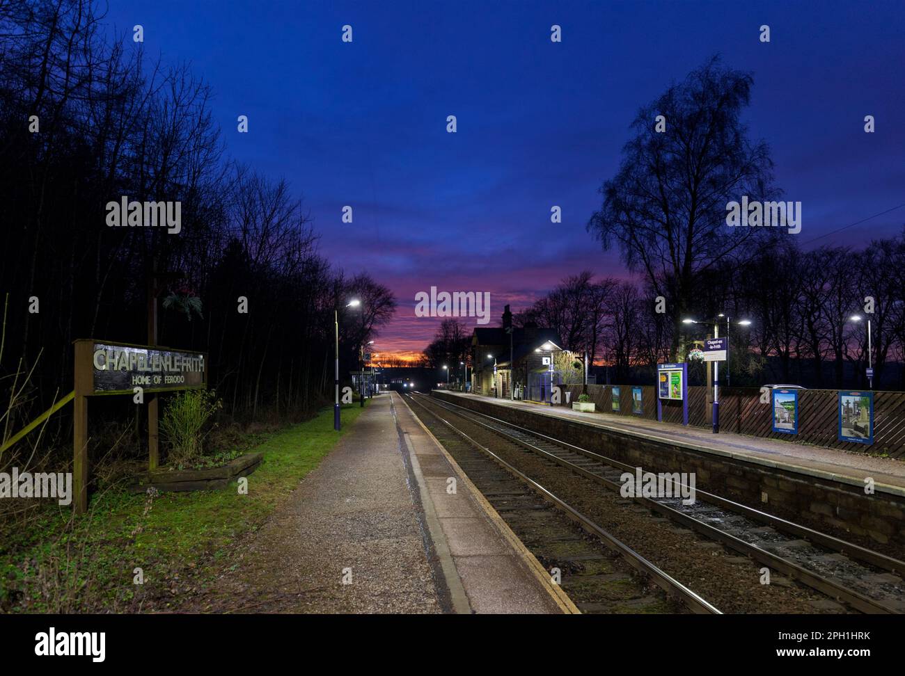 Northern Rail class 150 DMU train arriving at the small 2 platform
