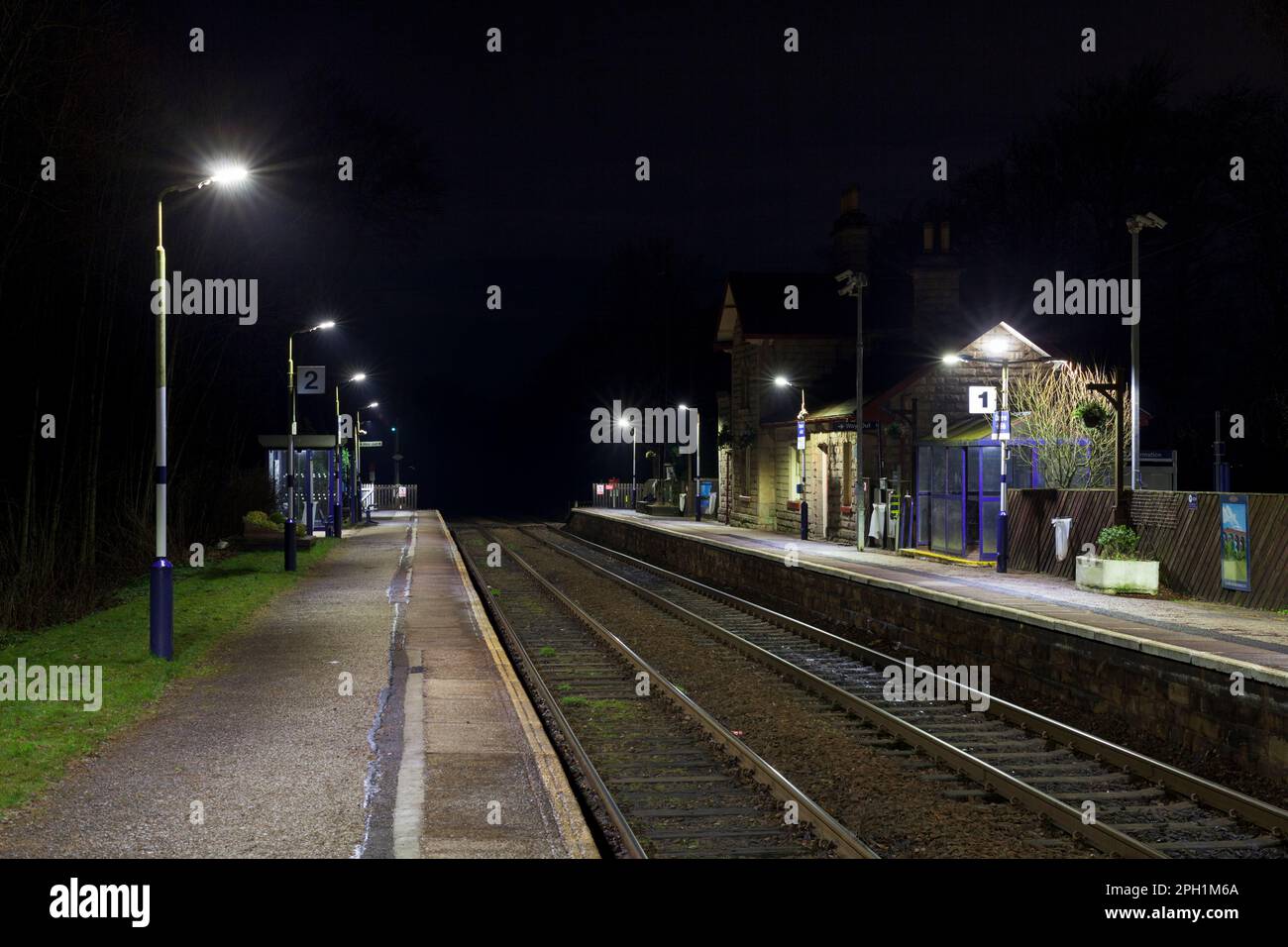 ChapelEnLeFrith railway station on the Buxton line, Derbyshire, UK
