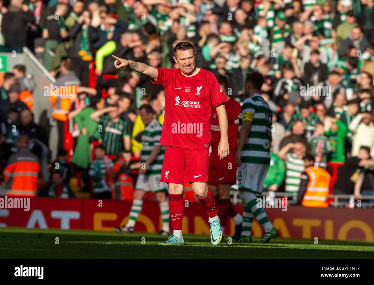 Liverpool Legends Robbie Keane During The Legends Match At Anfield ...