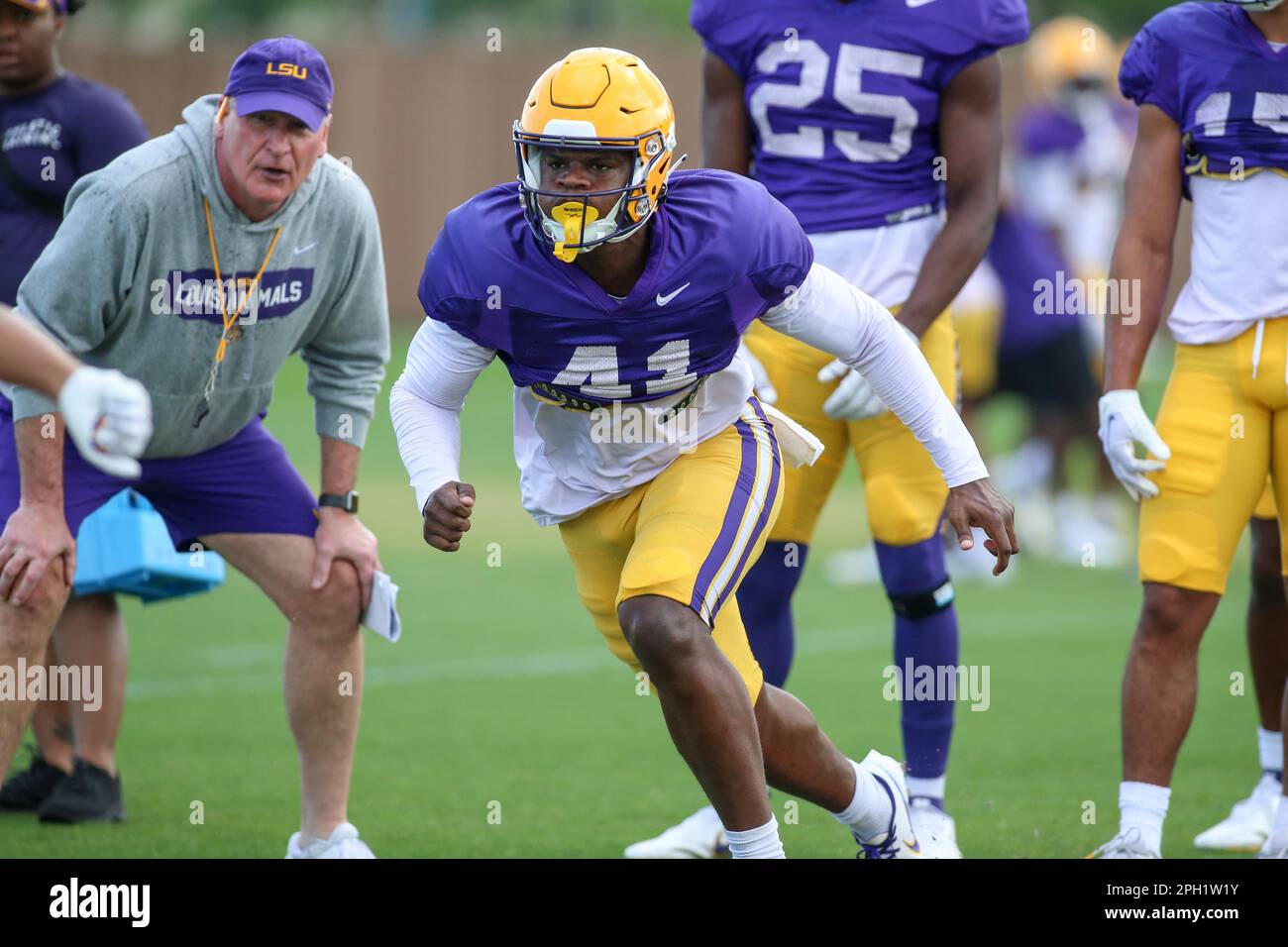 Baton Rouge, LA, USA. 25th Mar, 2023. LSU's Welton Spottsville (41