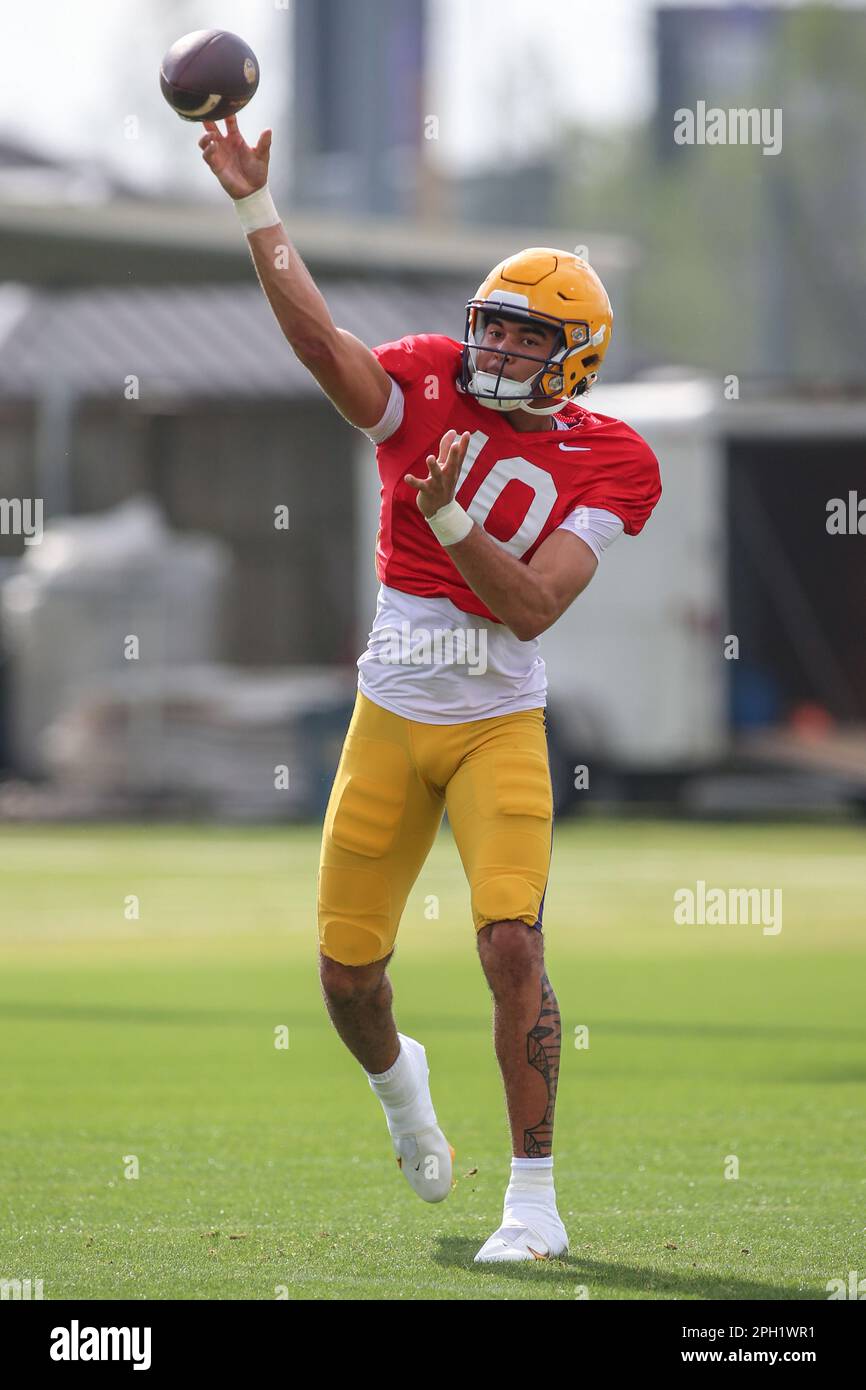 Baton Rouge, LA, USA. 25th Mar, 2023. LSU quarterback Rickie Collins