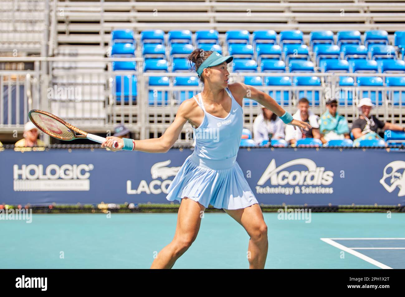 Miami Gardens, FL, USA. 25th March 2023. [WTA] [12] L. Samsonova vs [23] Q. Zheng (CHN) during