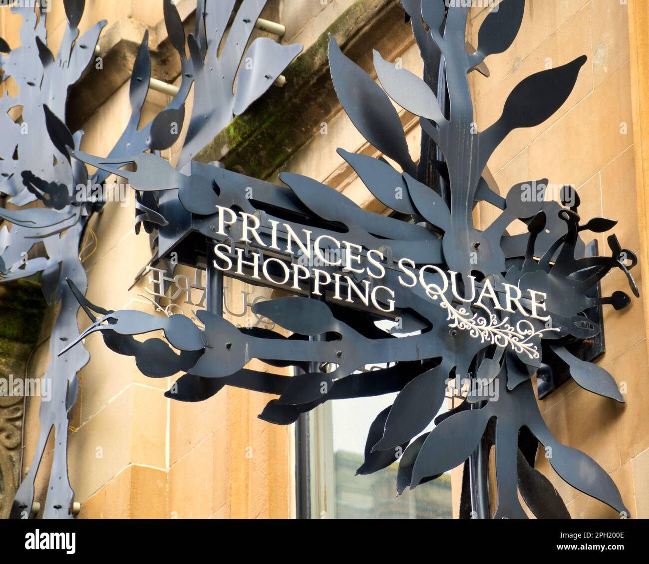 princes square shopping sign buchanan street Glasgow, Scotland, UK Stock Photo