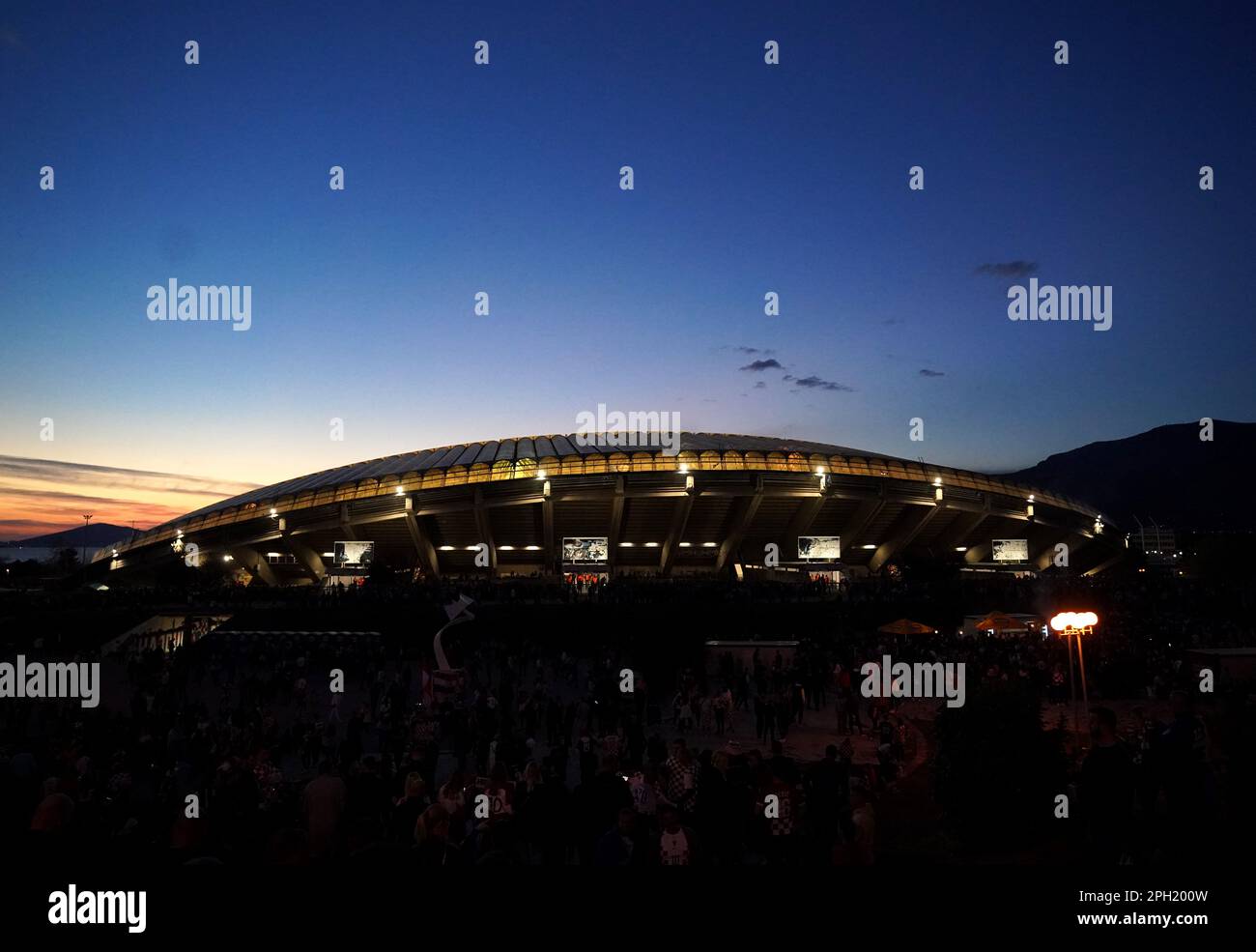 Hajduk Split Poljud stadium aerial view Art Print by Brch Photography -  Fine Art America