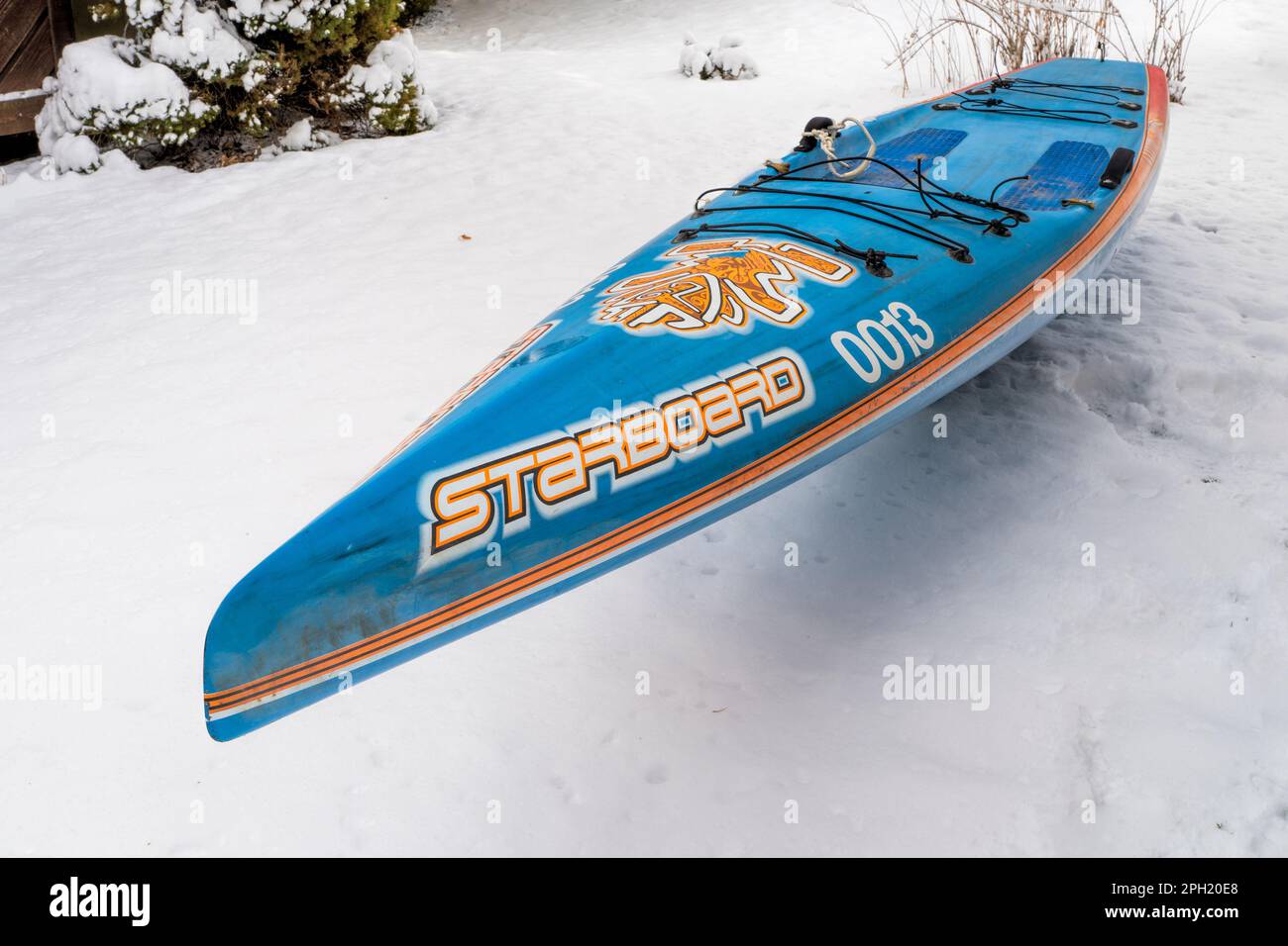 Fort Collins, CO, USA March 25, 2023 Well used racing stand up