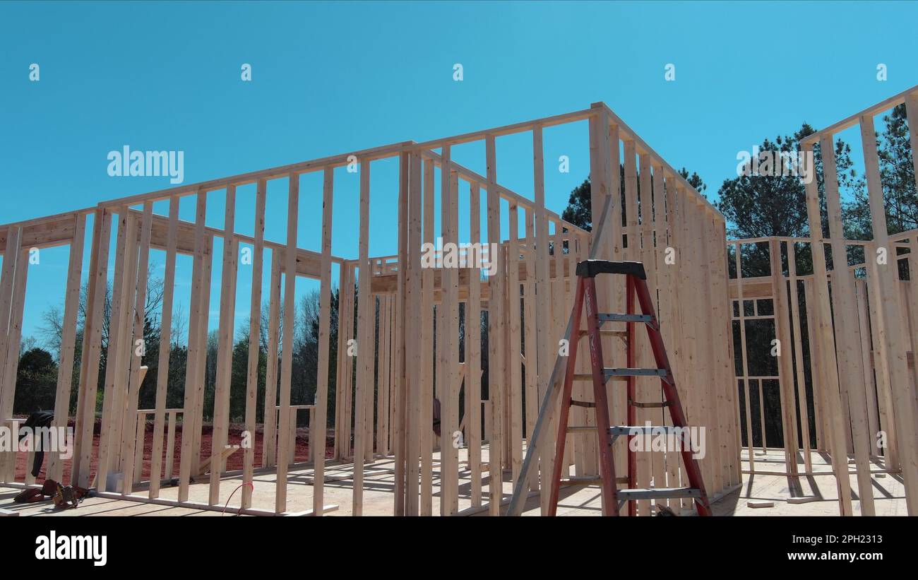 Framing beam provides structural support to entire building Stock Photo Alamy