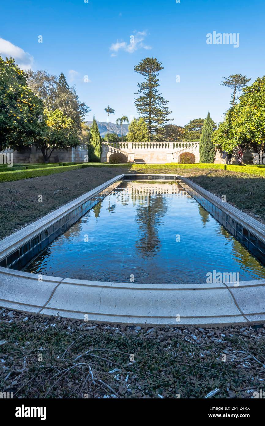 Reflection pool at Bellosguardo, the Clark Mansion, in Santa Barbara