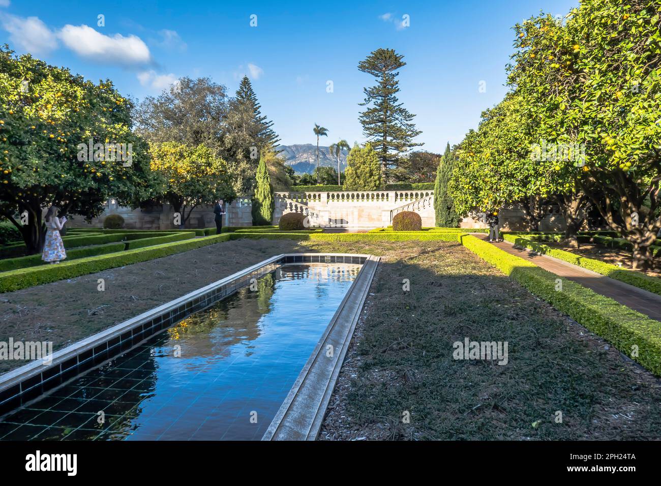 Reflection pool at Bellosguardo, the Clark Mansion, in Santa Barbara
