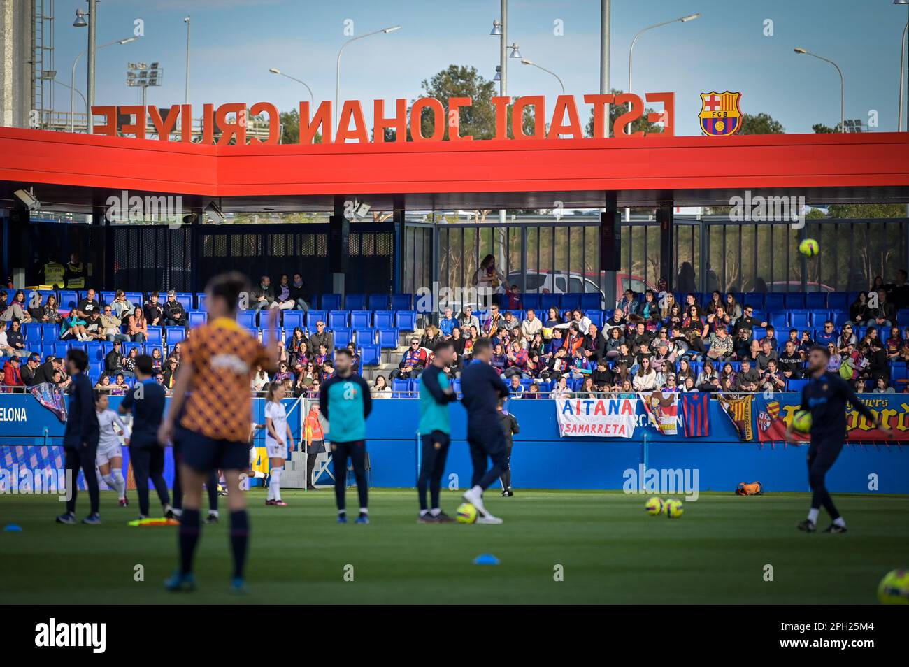 Barcelona, Spain. 25th Mar, 2023. The fans during a Liga F match ...