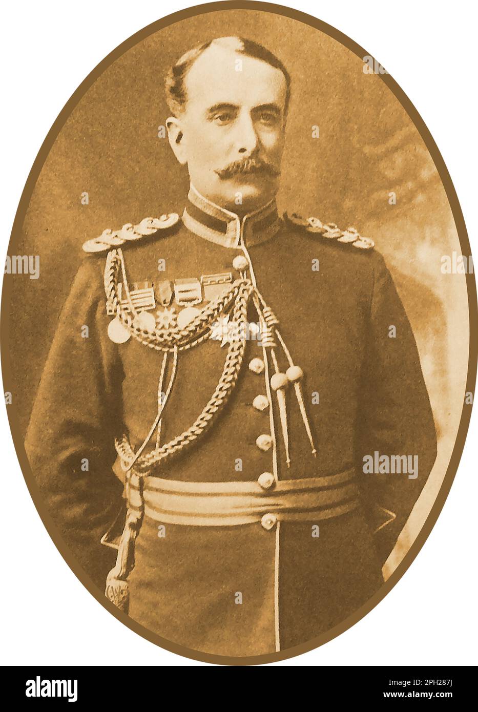 A WWI portrait of British Major-General Charles St Leger Barter. (1857-1931) Stock Photo