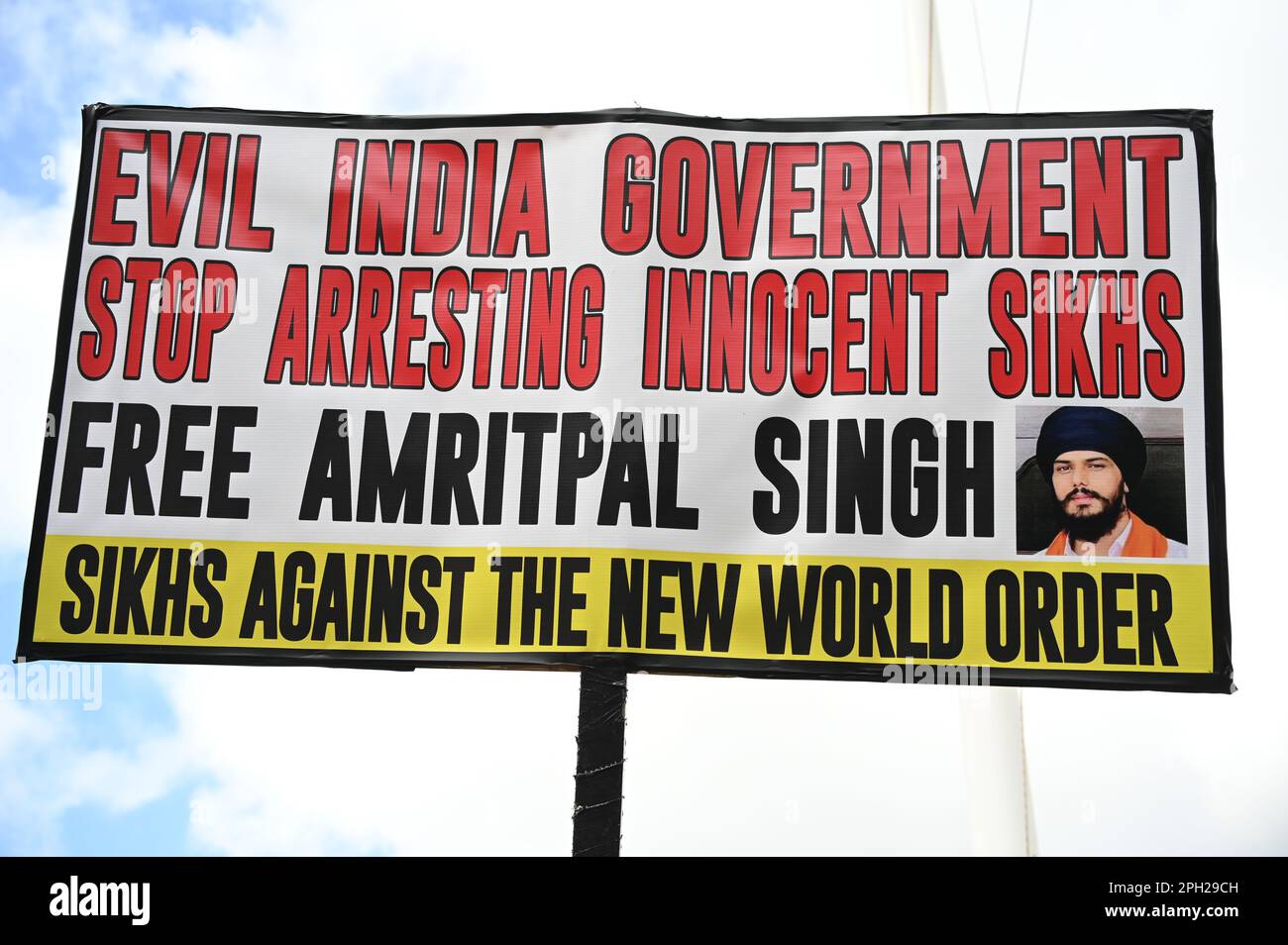 Protest the Evil India government stop arresting innocent Sikhs, London, UK Credit: See Li/Picture Capital/Alamy Live News Stock Photo