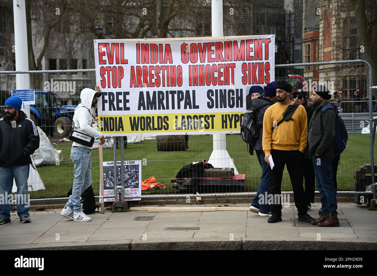 Protest the Evil India government stop arresting innocent Sikhs, London, UK Credit: See Li/Picture Capital/Alamy Live News Stock Photo