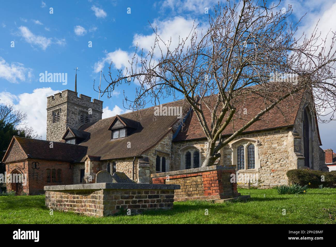 The ancient church of All Saints, Chingford, Greater London, UK, also known as Chingford Old Church Stock Photo