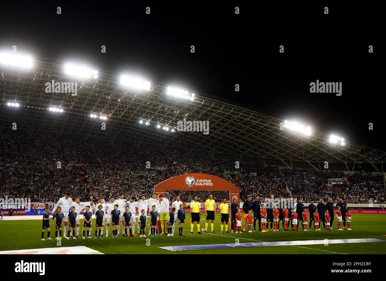 Split, Croatia - August 9 2018: Sunset over the Poljud Stadium, Hajduk Split  vs Steaua Bucharest in a UEFA Europa League qualifying game Stock Photo -  Alamy