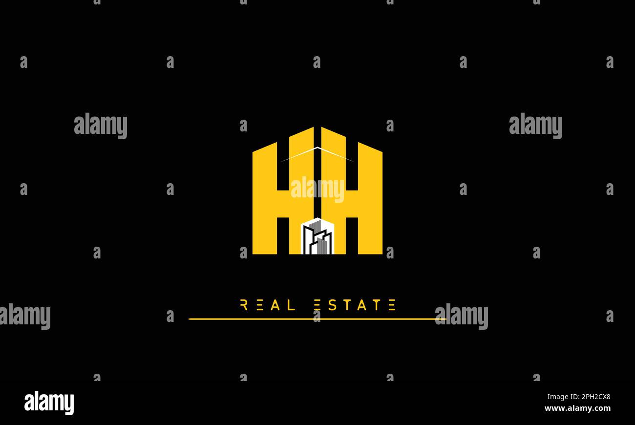 Real Estate letters Initials Monogram logo HH Stock Vector Image & Art