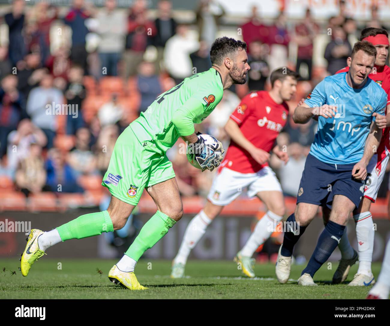 Wrexham, Wrexham County Borough, Wales. 25th March 2023. Wrexham new signing Ben Foster, during Wrexham Association Football Club V York City Football Club at The Racecourse Ground, in in the Vanarama National League. (Credit Image: ©Cody Froggatt/Alamy Live News) Stock Photo