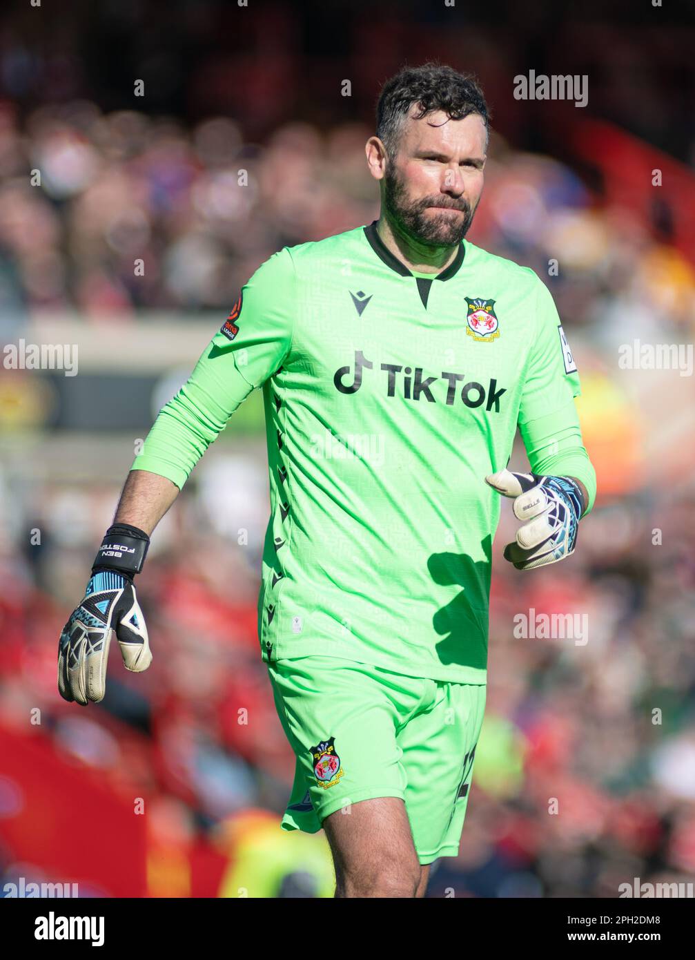 Wrexham, Wrexham County Borough, Wales. 25th March 2023. Wrexham new signing Ben Foster, during Wrexham Association Football Club V York City Football Club at The Racecourse Ground, in in the Vanarama National League. (Credit Image: ©Cody Froggatt/Alamy Live News) Stock Photo