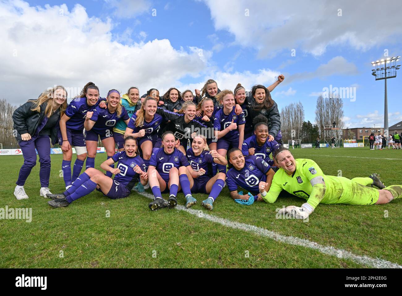 Zaventem, Belgium. 25th Mar, 2023. players of Anderlecht pictured