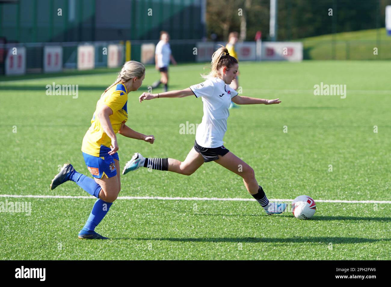 Olivia Francis, Cpt Wales u17 playing for Pontypridd United Women before her 2023 transfer to Manchester United Stock Photo