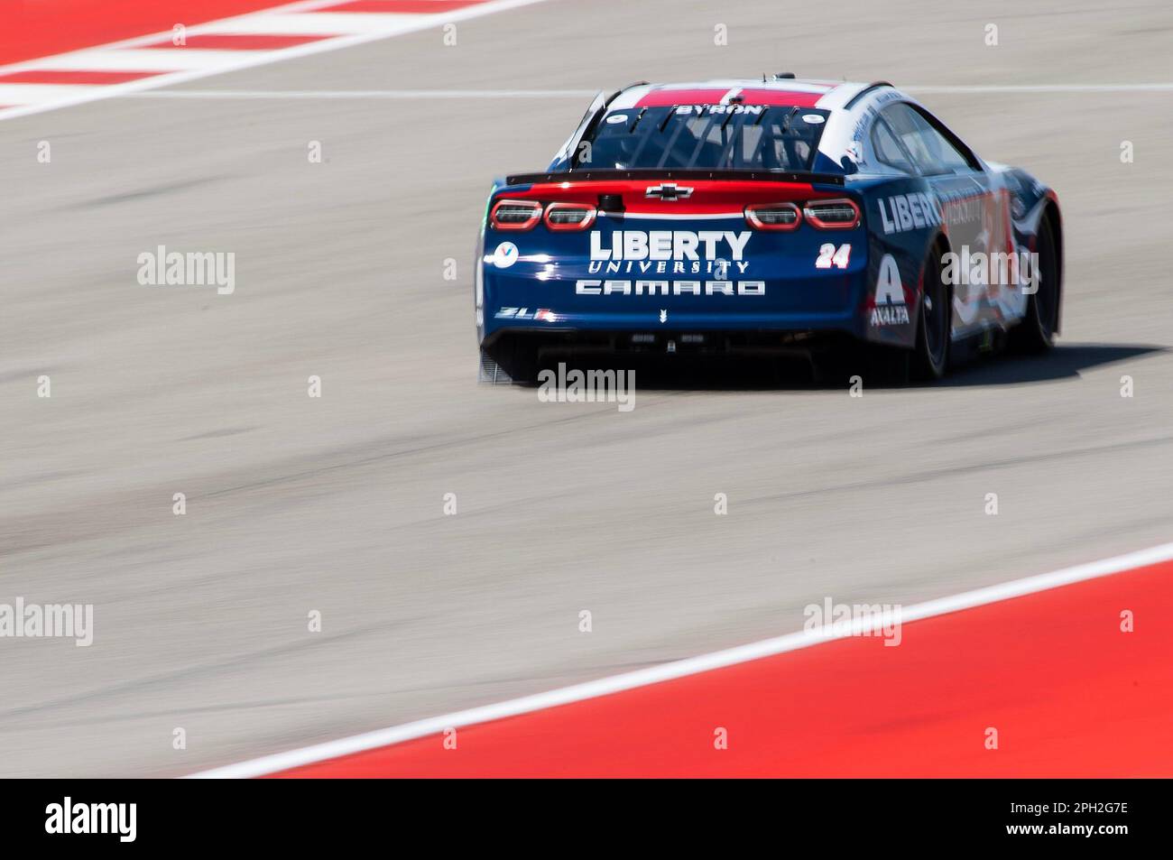 The Americas. 25th Mar, 2023. William Byron (24) NASCAR Cup Series driver with Hendrick Sports, qualifying round at the EchoPark Automotive Grand Prix, Circuit of The Americas