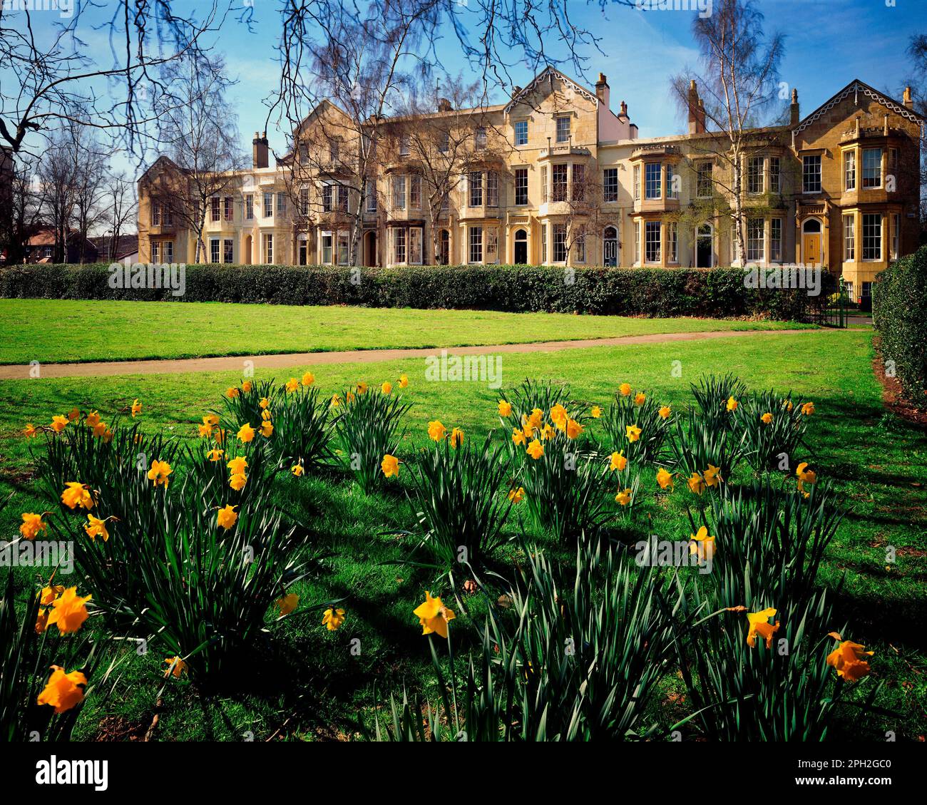 GB - GLOUCESTERSHIRE: Springtime in Clarence Square, Cheltenham Spa Stock Photo